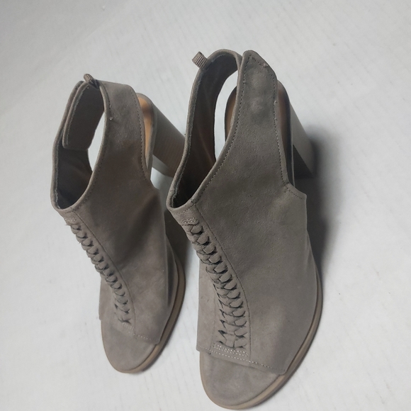 Gap Women's Gray Slingback Suede Chunky Heels Size 9 - Picture 6 of 15